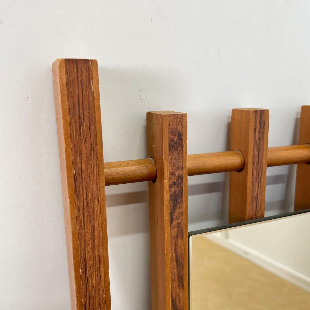 ビンテージ ウォールミラー 木枠ミラー 鏡 壁掛け 立て掛け アンティーク