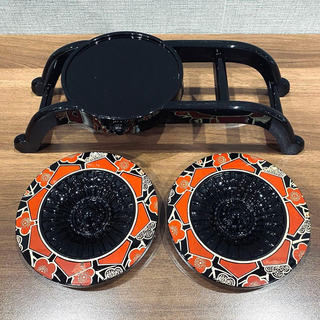 【九谷焼】九谷美泉　床飾り　花柄　陶器　花瓶　スタンド付き