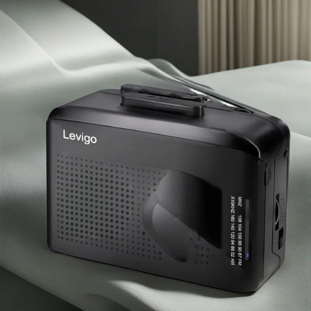 ポータブルカセットプレーヤー ラジオ機能付き 軽量・コンパクト ブラック色