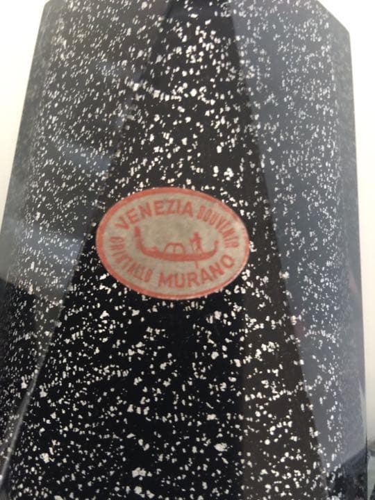 ベネチアンMURANOムラーノ イタリア　花瓶　クリスタル花瓶３点セット