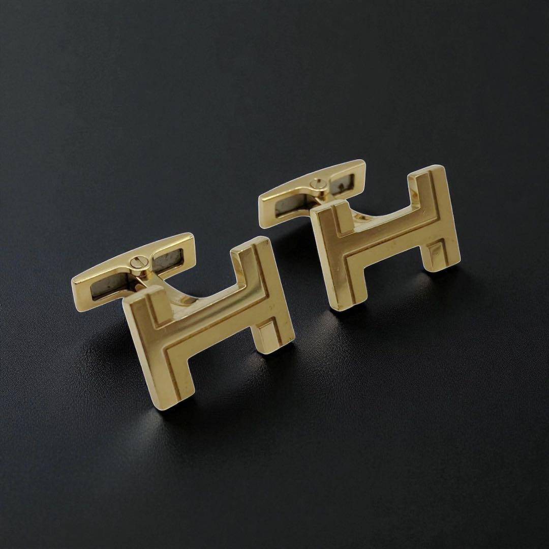 ⭐️美品⭐️ エルメス カフス Hオ カレ ゴールド カフリンクス