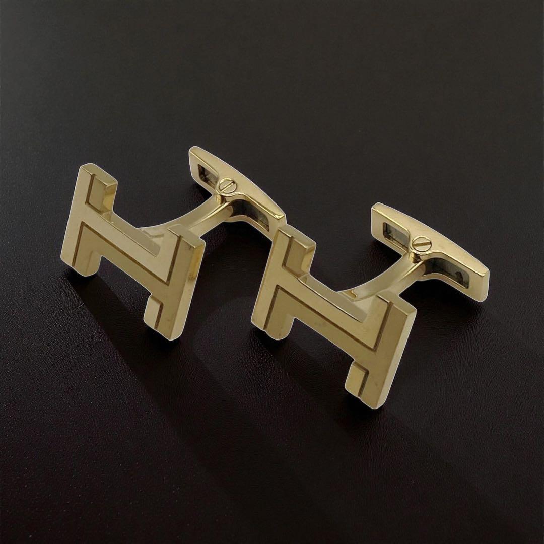 ⭐️美品⭐️ エルメス カフス Hオ カレ ゴールド カフリンクス