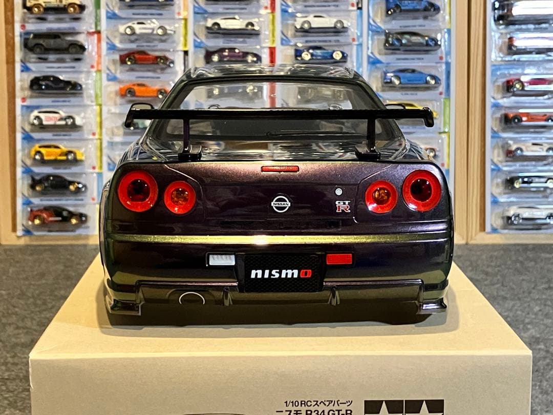 タミヤラジコンRC 日産スカイラインGT-R R34 塗装済スペアボディ偏光緑紫