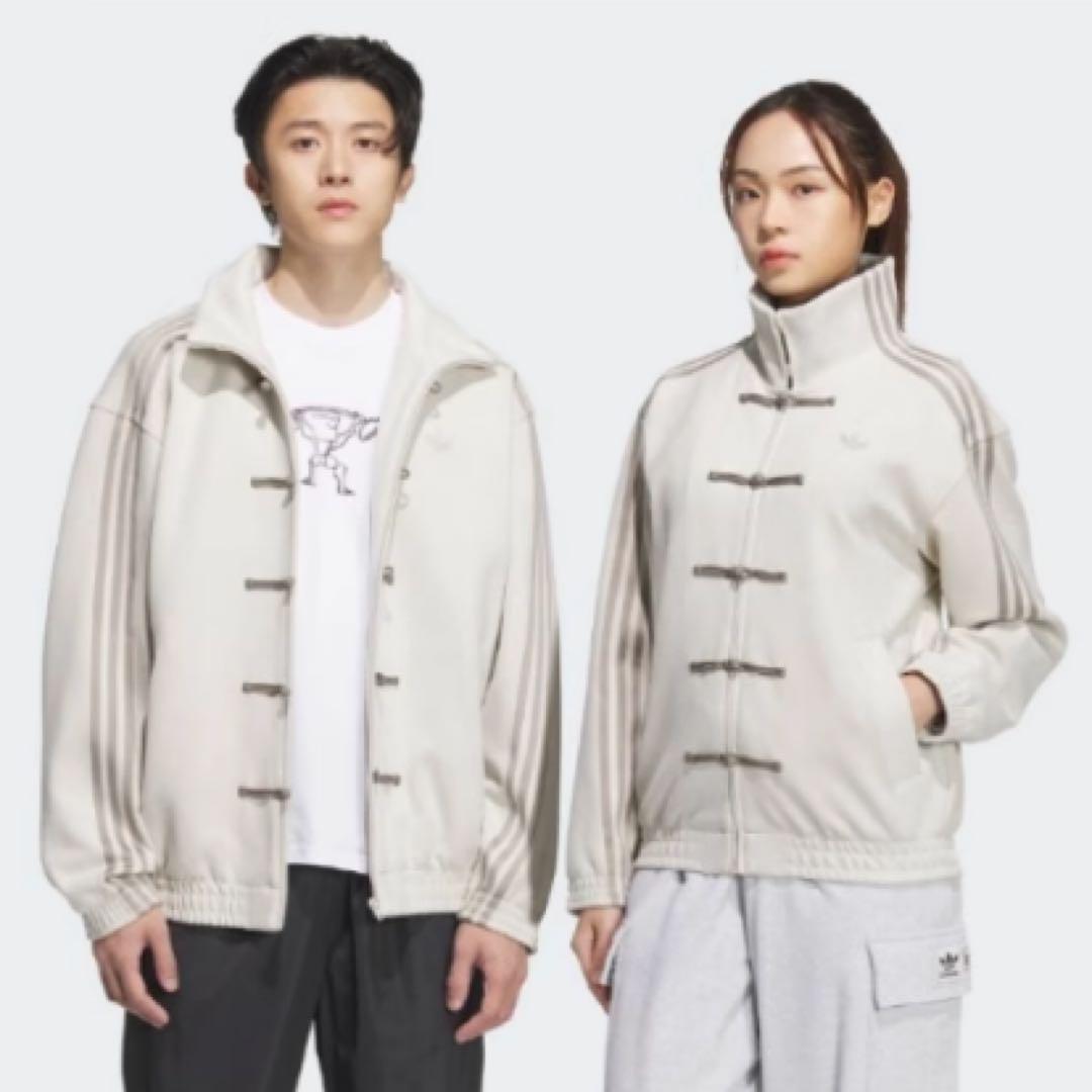 海外限定 アディダス巳年トラック スエード ジャケット クリームホワイト S
