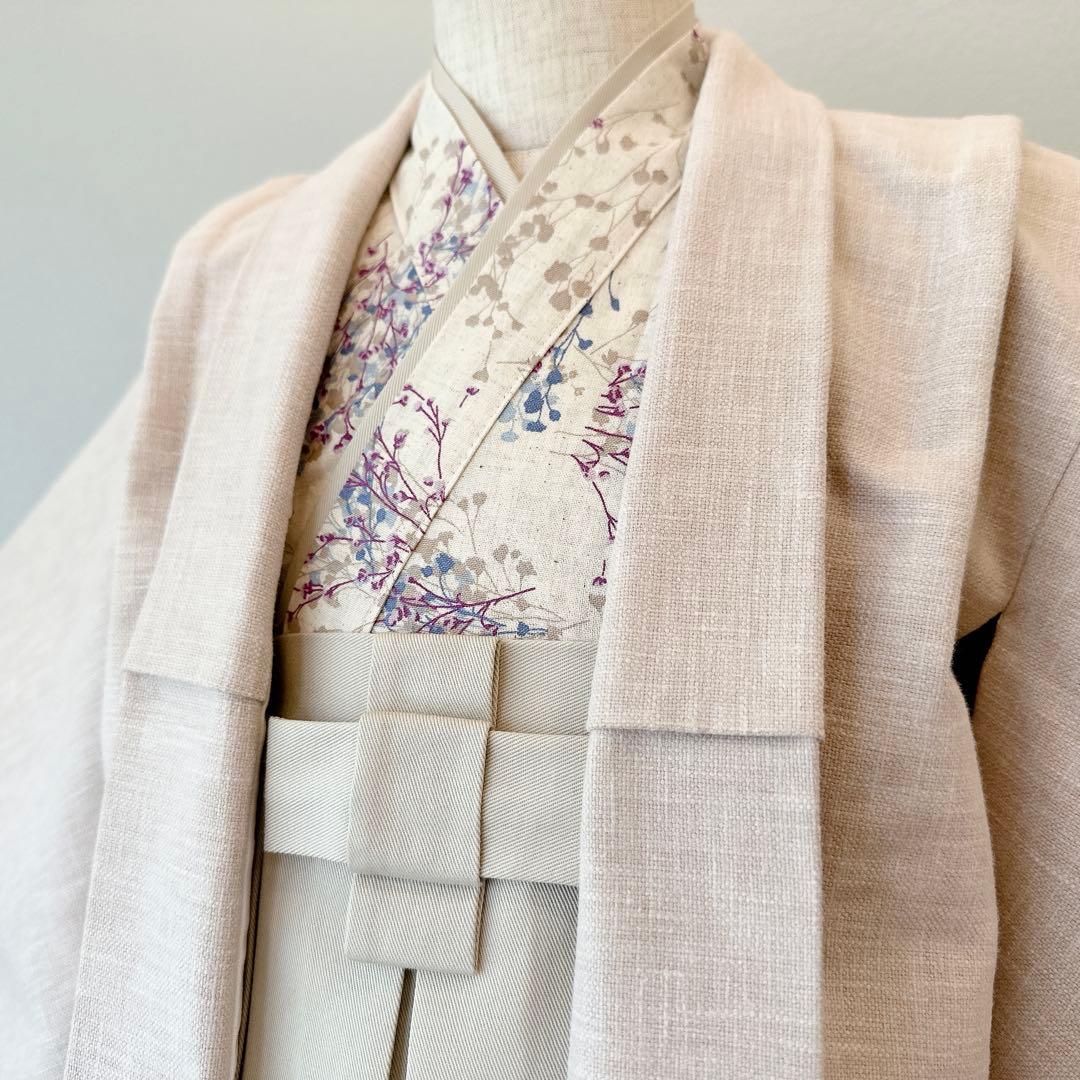 ★［かすみ草］羽織袴3点セット ハンドメイドꕤ七五三 男の子