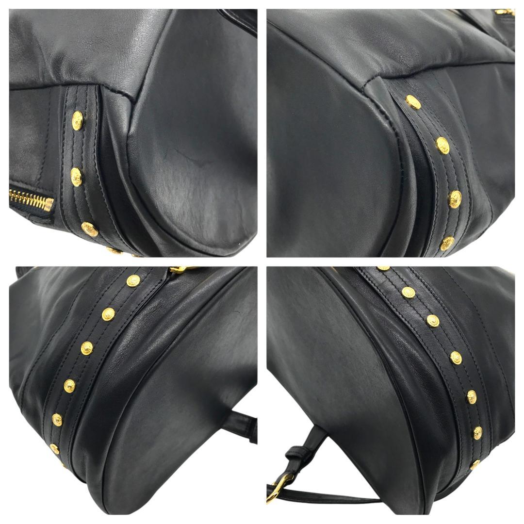 【美品】ヴェルサーチ サンバースト ショルダーバッグ ボディバッグ レザー