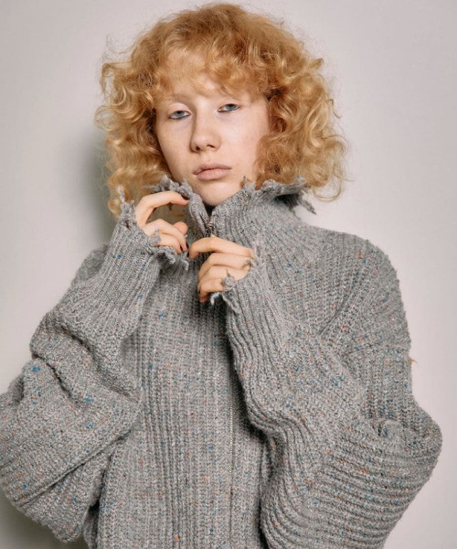 2WAYフロントジップニット【MAISON SPECIAL/メゾンスペシャル】