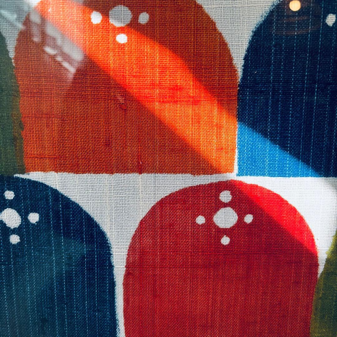 額装付き 柚木沙弥郎 日本民藝館 「型染爪文帯地」限定ポスター