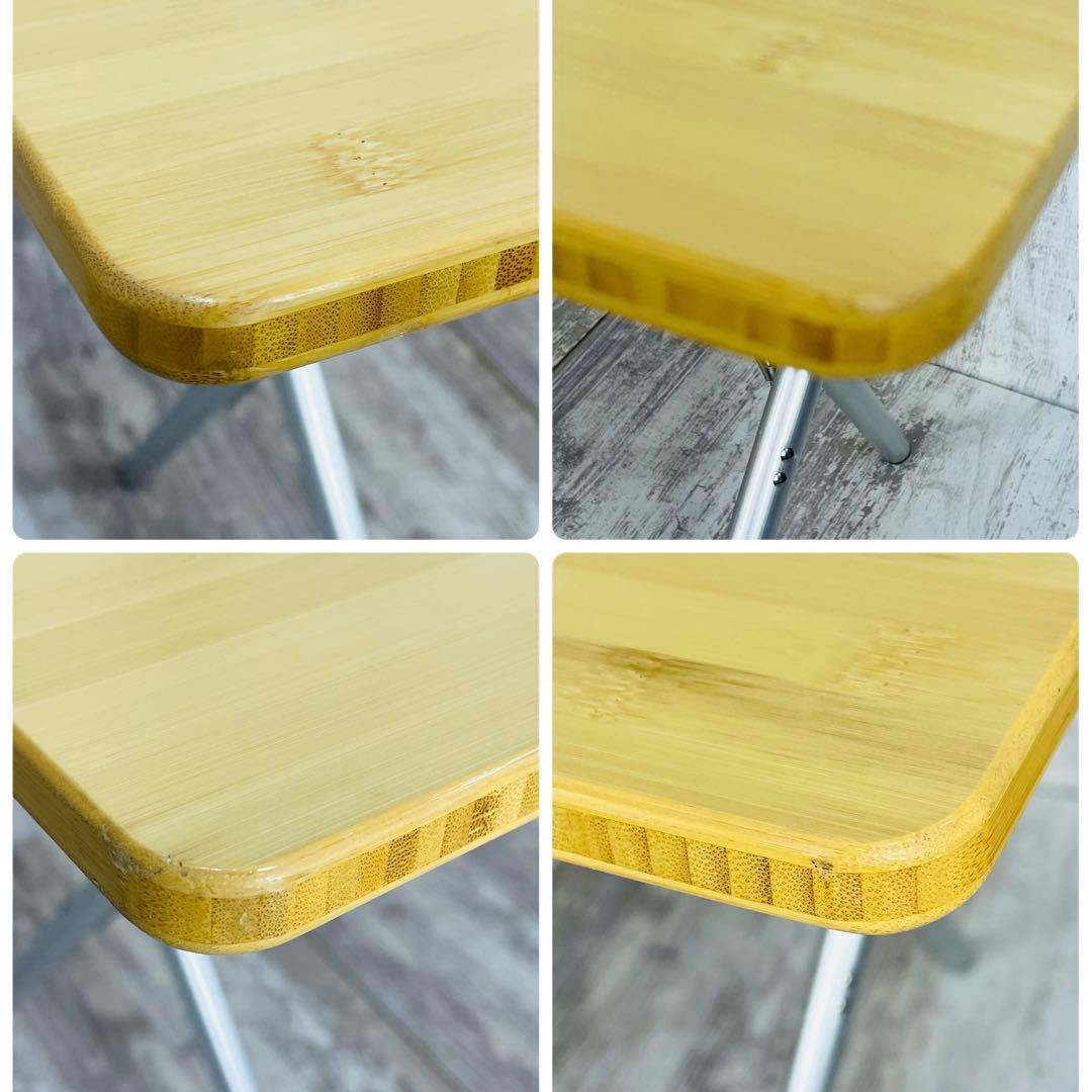 【美品】 peakワンアクションテーブル　竹 【ハイ&ロングタイプ】