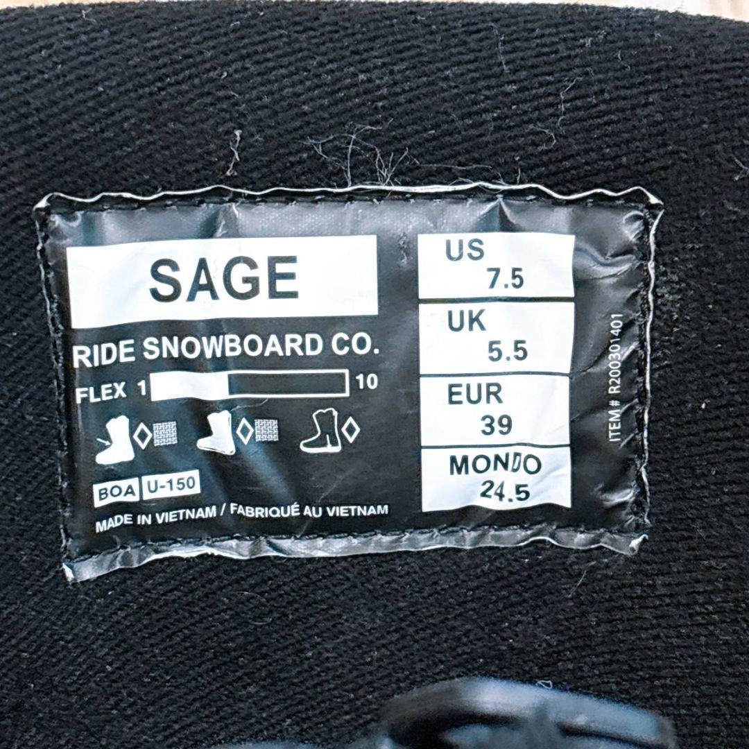 RIDE SAGE 24.5cm レディース　ブーツ　キッズ　ジュニア