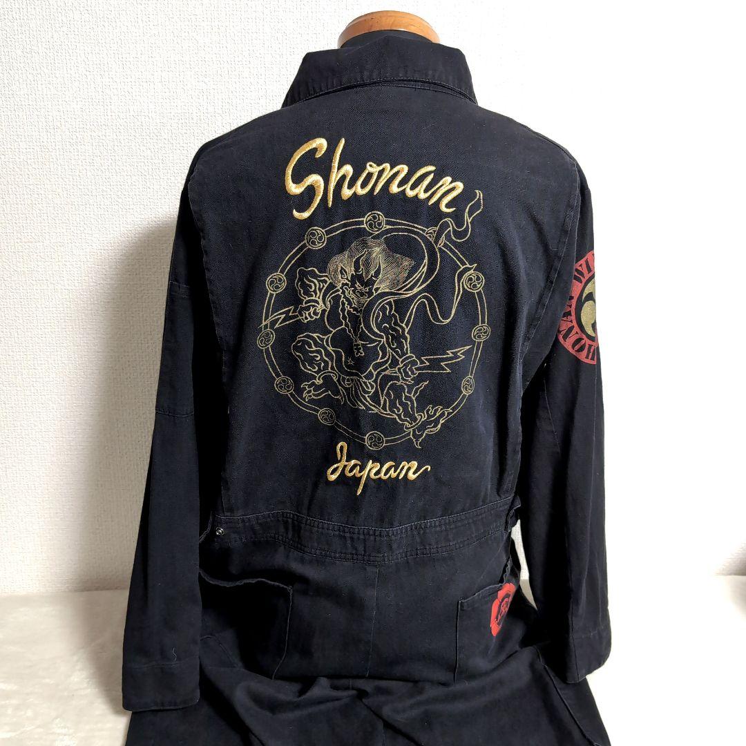 eh32 湘南乃風 オールインワン つなぎ 限定品 黒×金 雷神 メンズLL相当