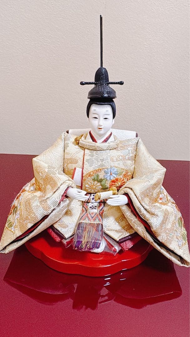 【美品】人形工房 松寿 小出松寿作 親王飾り ひな人形 桜橘・屏風・雪洞・飾台