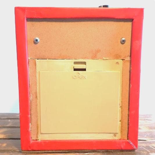 ハンドメイド 8曲記憶 レトロ オルゴール  レッド