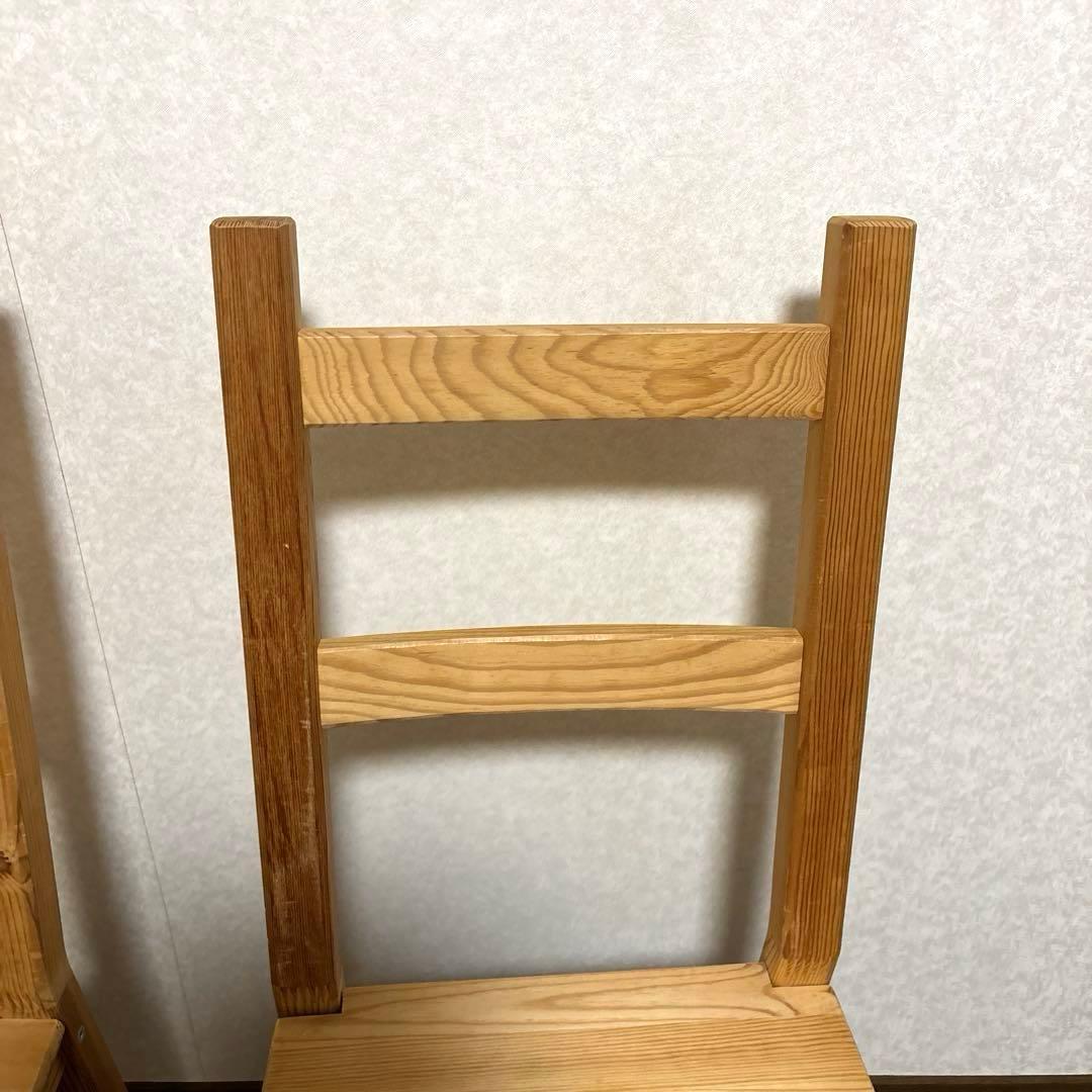 【良品】IKEA ヨックモック ダイニングチェア ２脚セット パイン材