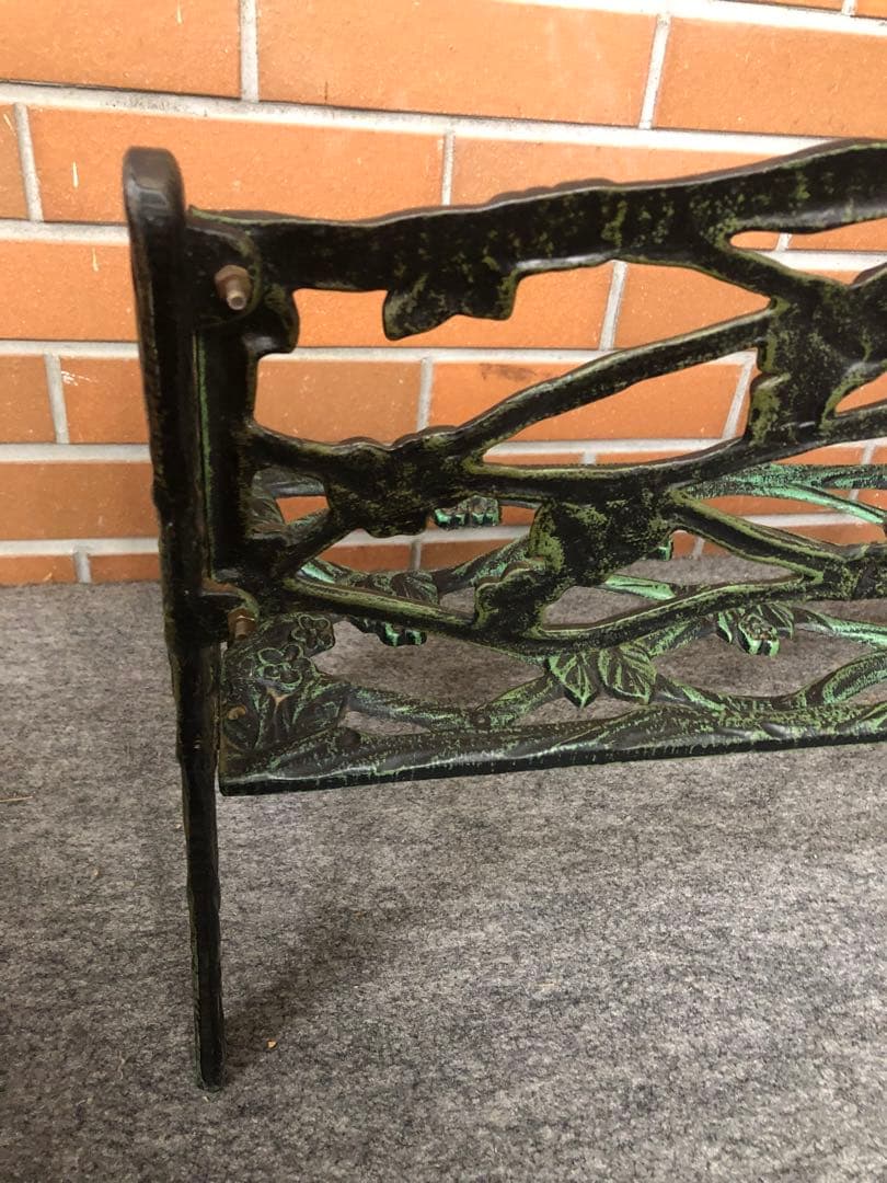 H アイアンベンチ　フラワースタンド　ドールチェア　ガーデニング雑貨アンティーク
