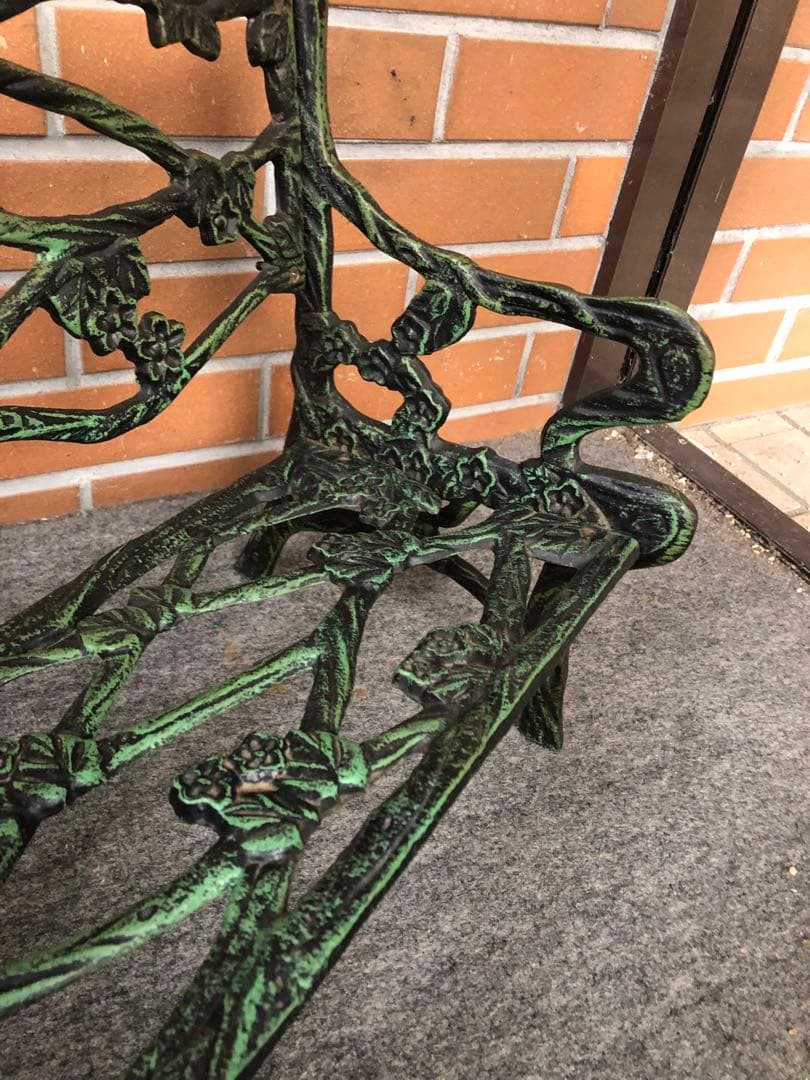 H アイアンベンチ　フラワースタンド　ドールチェア　ガーデニング雑貨アンティーク