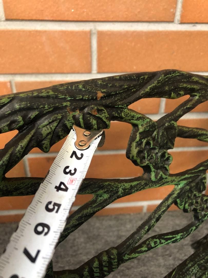 H アイアンベンチ　フラワースタンド　ドールチェア　ガーデニング雑貨アンティーク