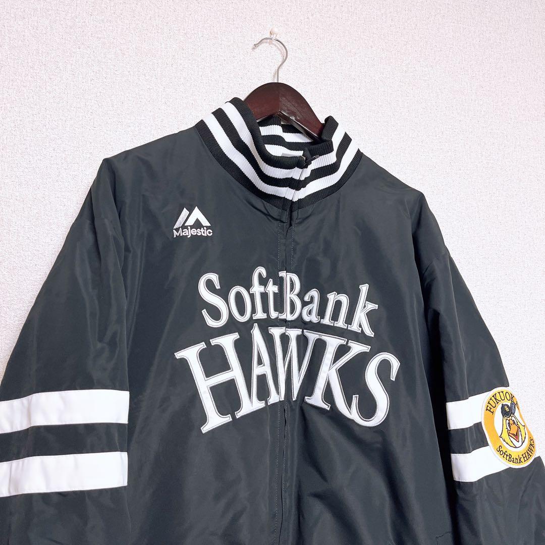 Majestic SoftBank Hawks スタジャン ブラック 黒 3XL