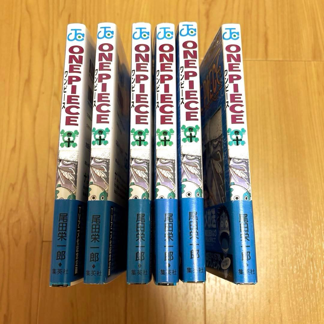 ワンピース 10巻初版　スクラッチ全6種コンプリートセット　当選缶バッジ付き