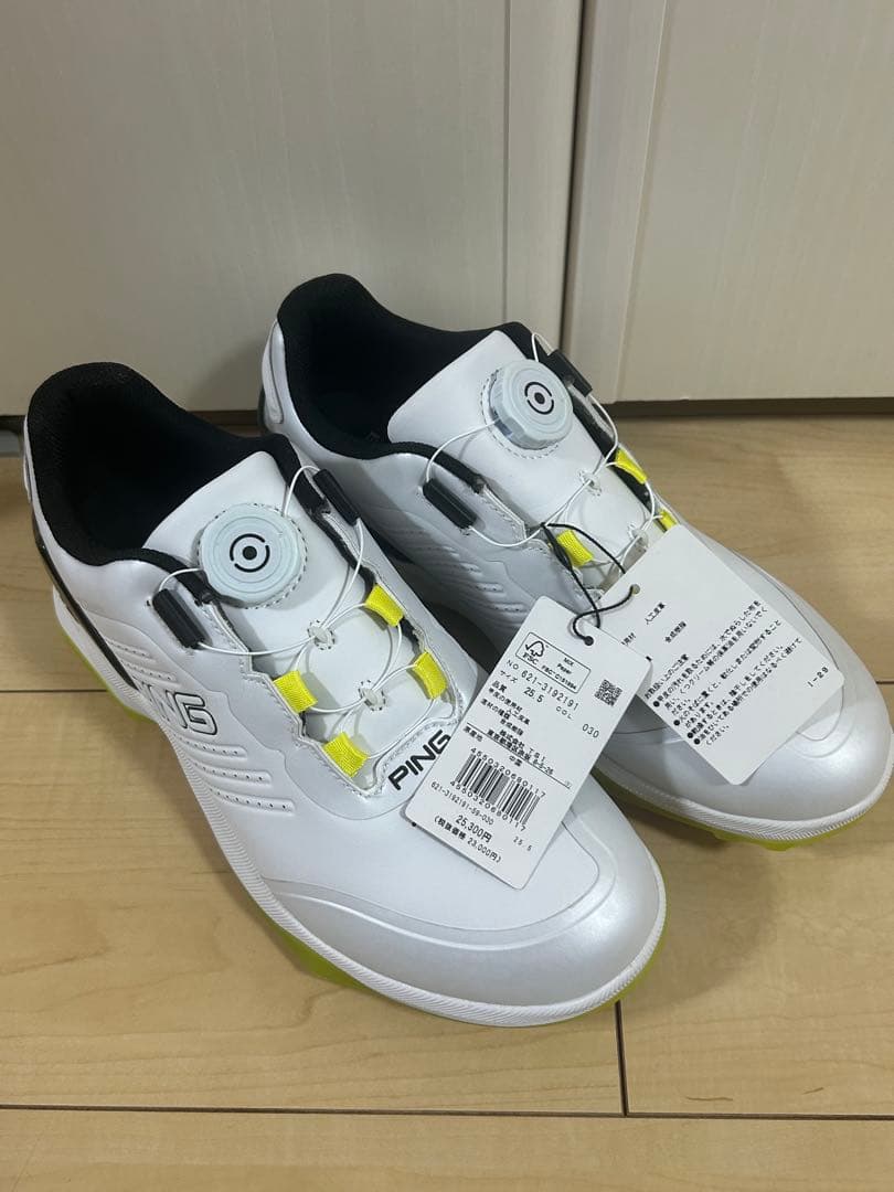 PING ゴルフシューズ BOAダイヤル ホワイト