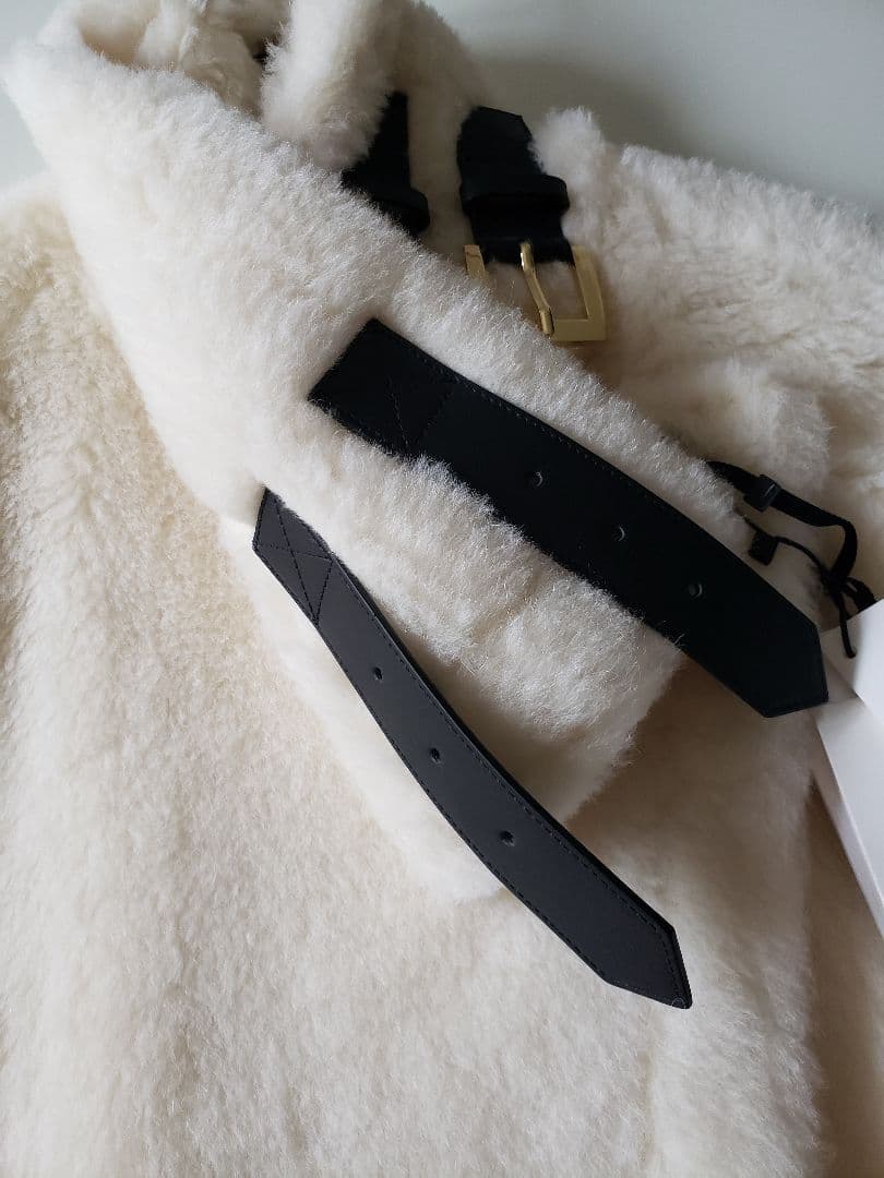 Max Mara テディ ケープ ホワイト