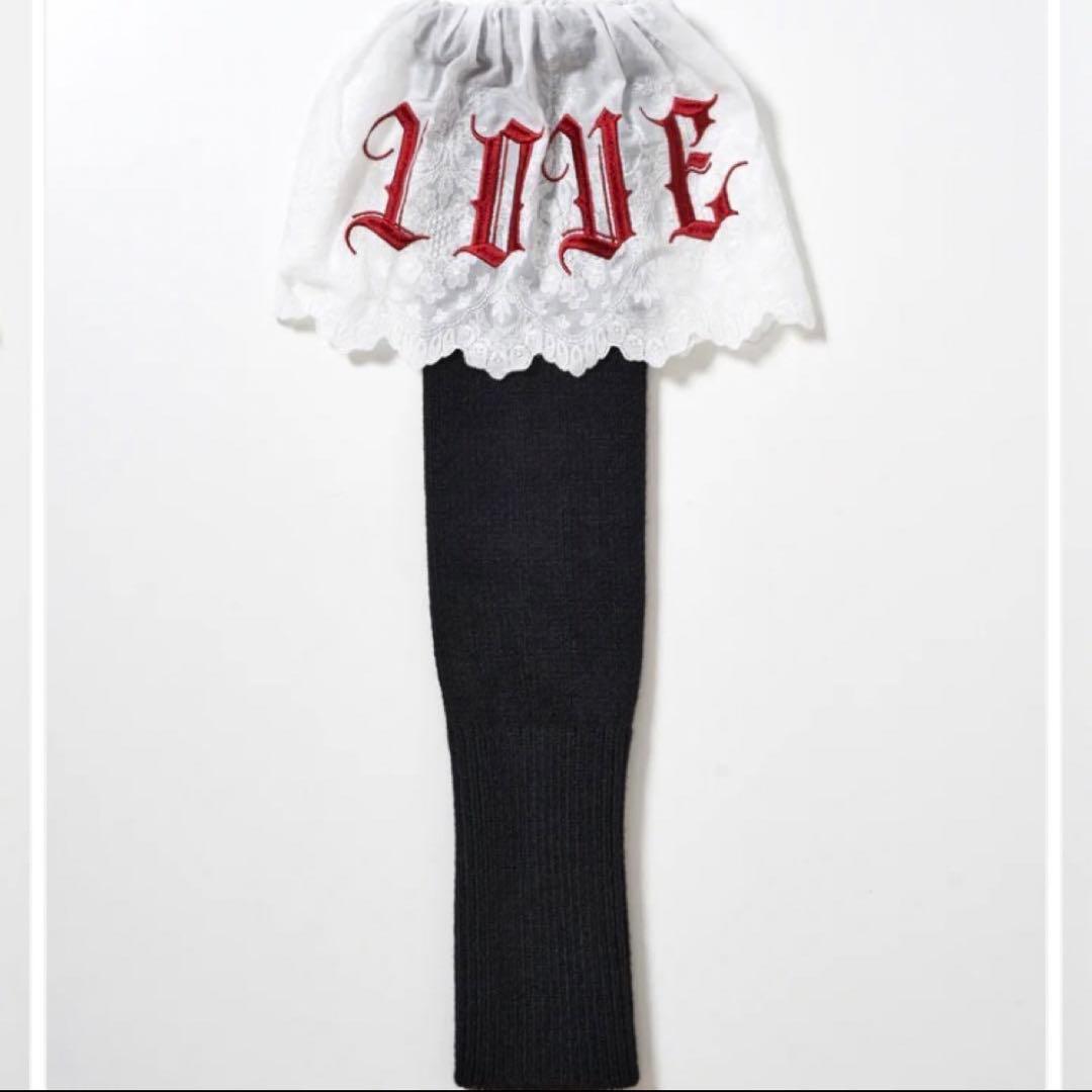 小物 tanakadaisuke red LOVE arm warmer