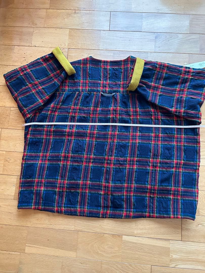 快晴堂　カバージャケット　ネイビータータンチェック