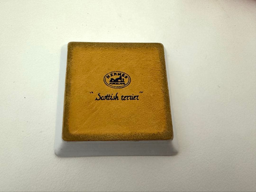 HERMES エルメス スコティッシュテリア スクエアプレート 犬