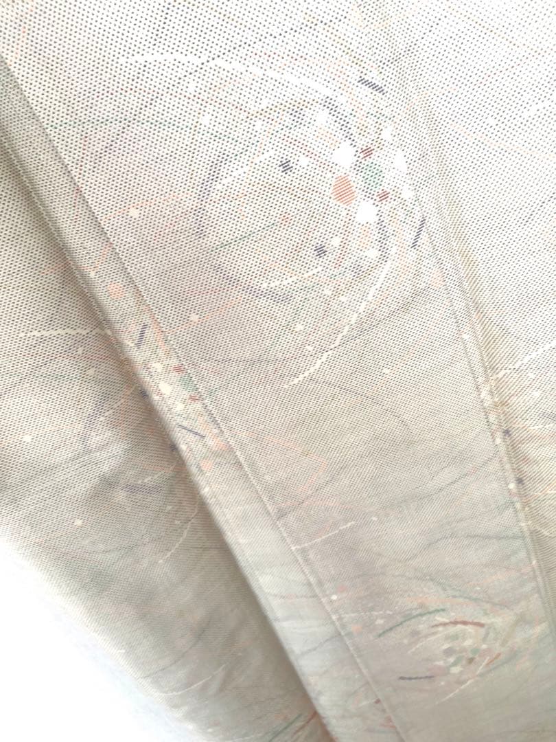 大島紬　白大島　露芝　つゆしば　 9マルキ　未使用