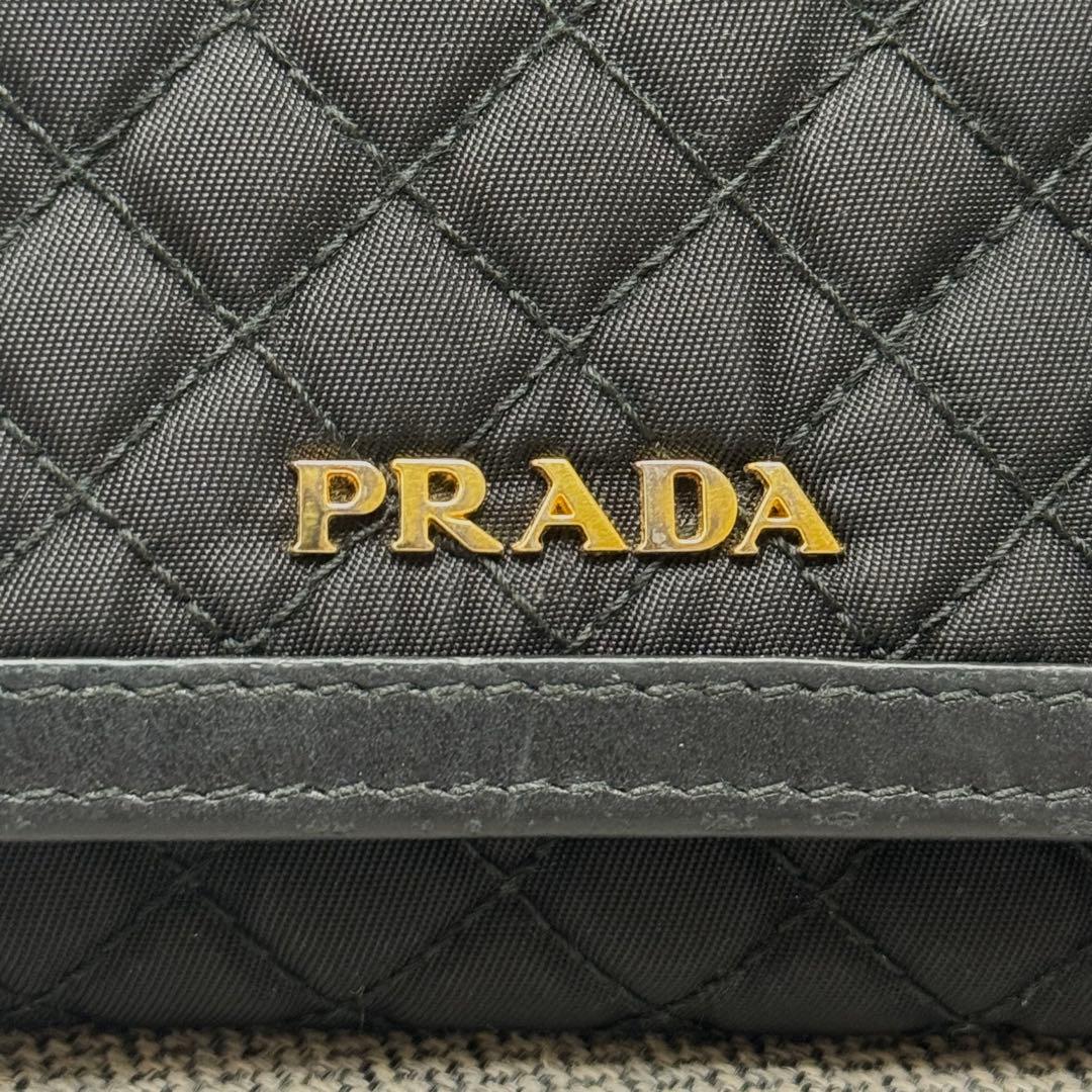 PRADA プラダ テスートナイロン キルティング 二つ折り ロングウォレット