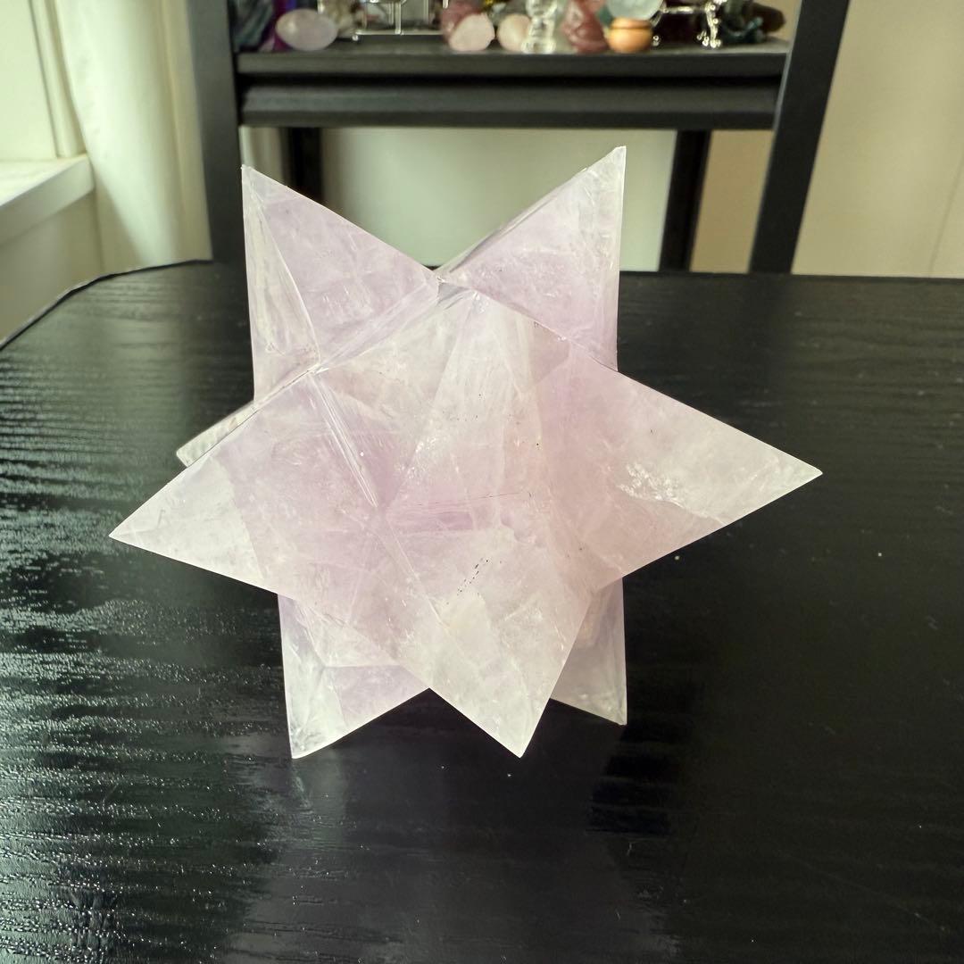 天然石アメジストのマカバスター　アスデロイド　置物　NO.010406