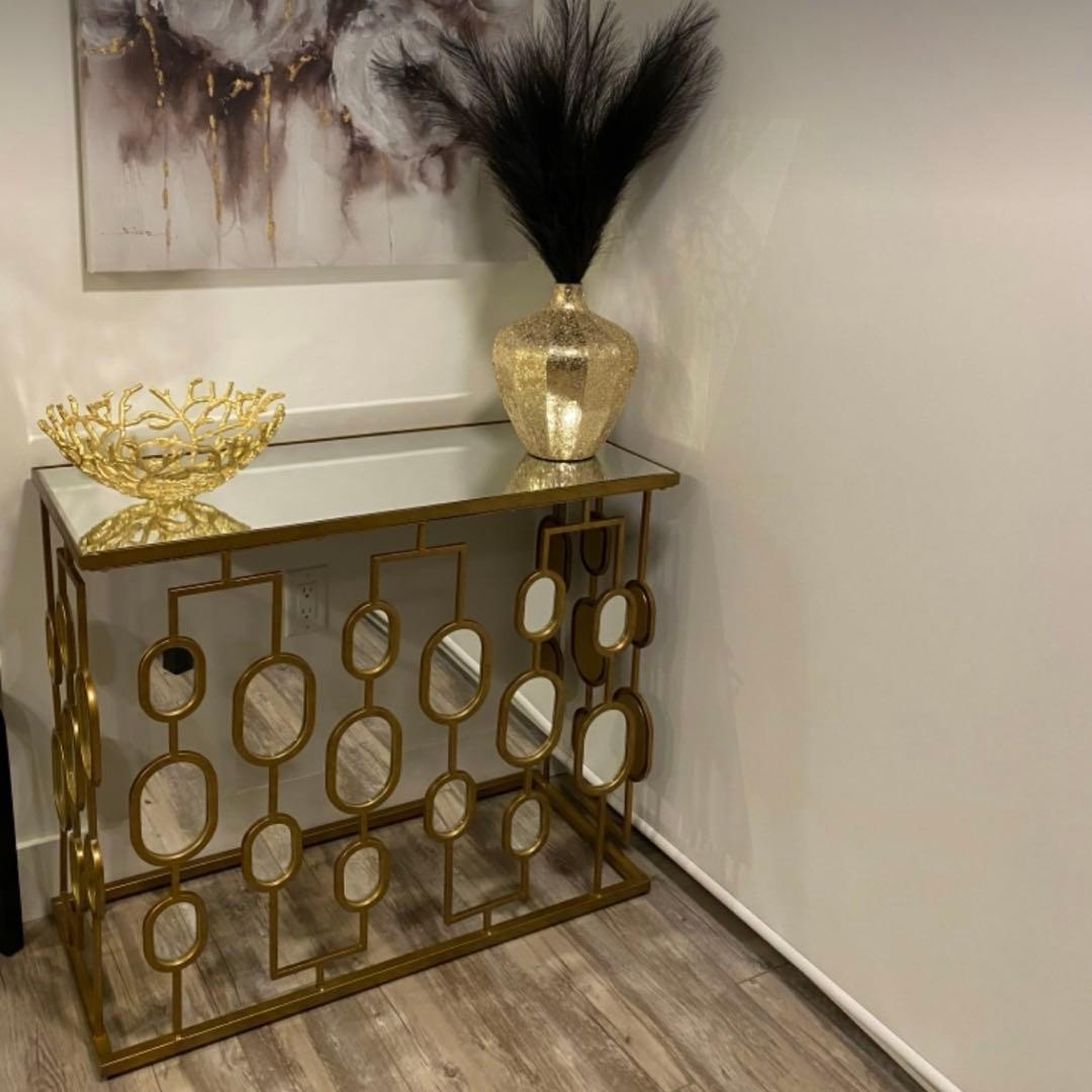 Ashley Majaciコンソールテーブルアンティーク加工ミラーA92