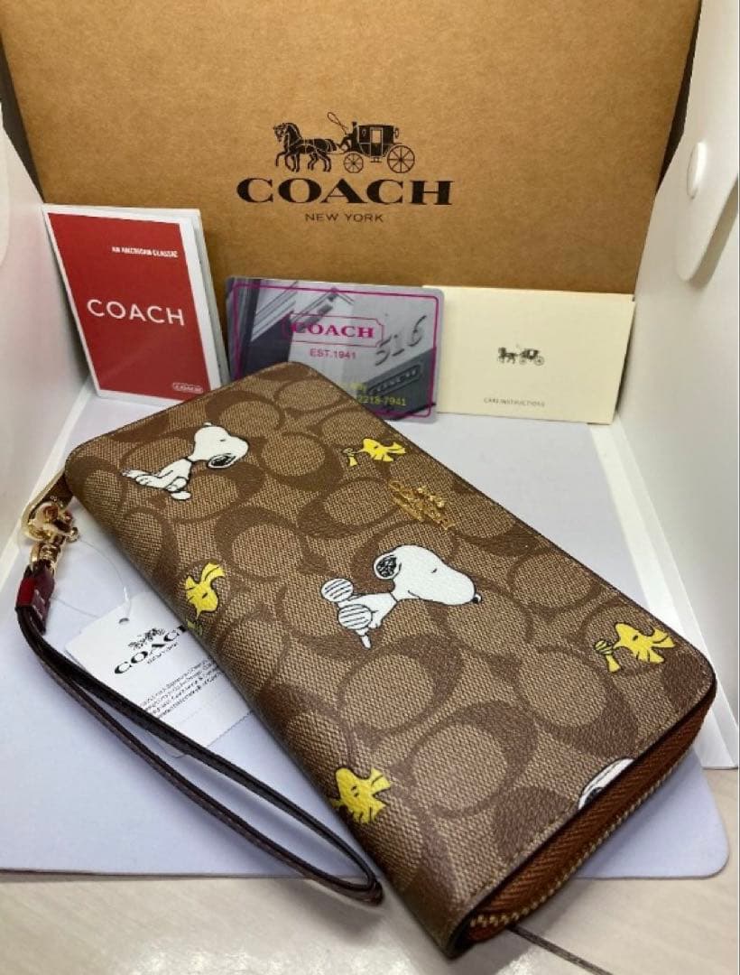 COACH　コーチ　CE705　長財布　コーチ×ピーナッツ(Peanuts)