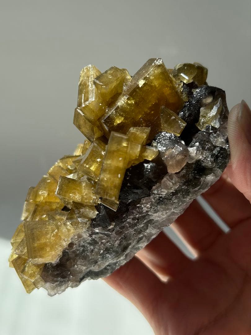 バライト（重晶石）　フローライト共生原石　中国江西省産