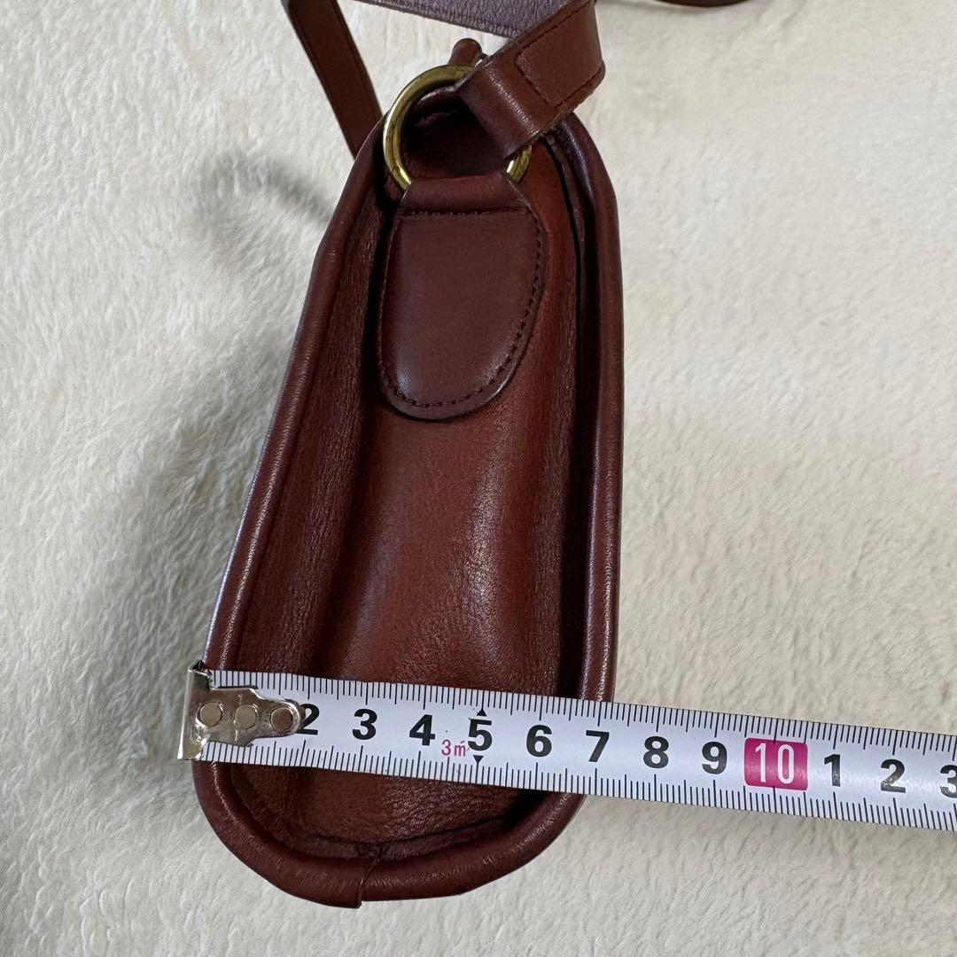 オールドCOACH グラブタンレザー ショルダーバッグ USA製 バーガンディー