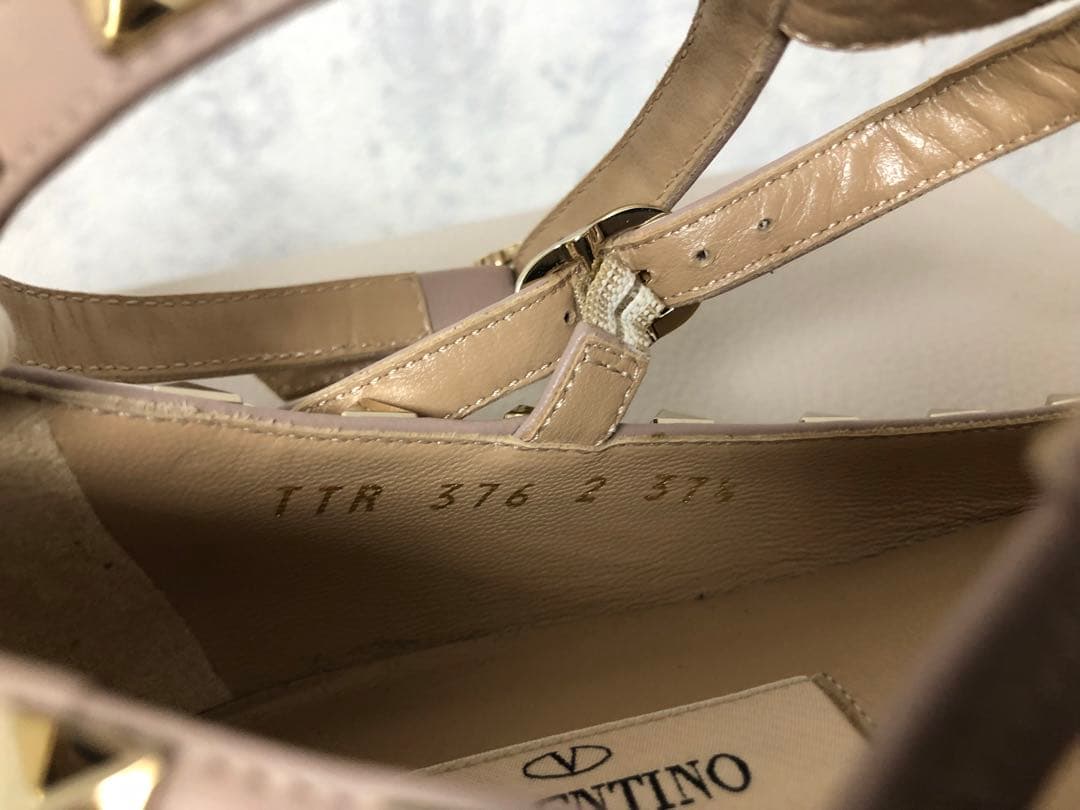 最終値下！VALENTINO ロックスタッズバレリーナ　フラットジューズ