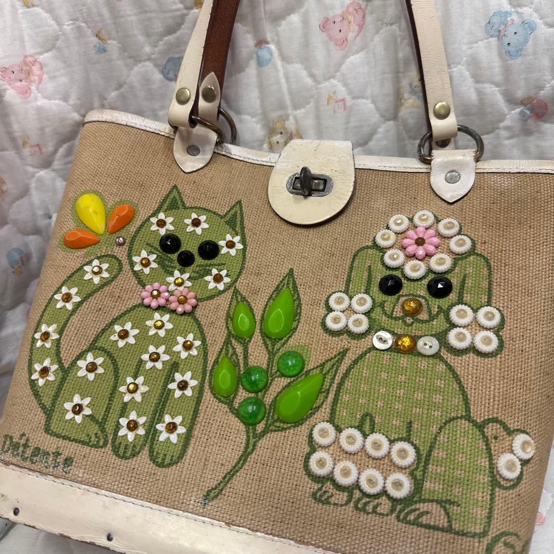 エニッドコリンズecビジュー付きバック猫ちゃんワンちゃん