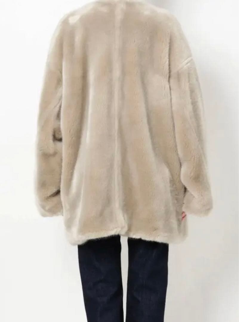 早い者勝ち★Ungrid★フェイクファーコート★ライトグレー★タグ付き