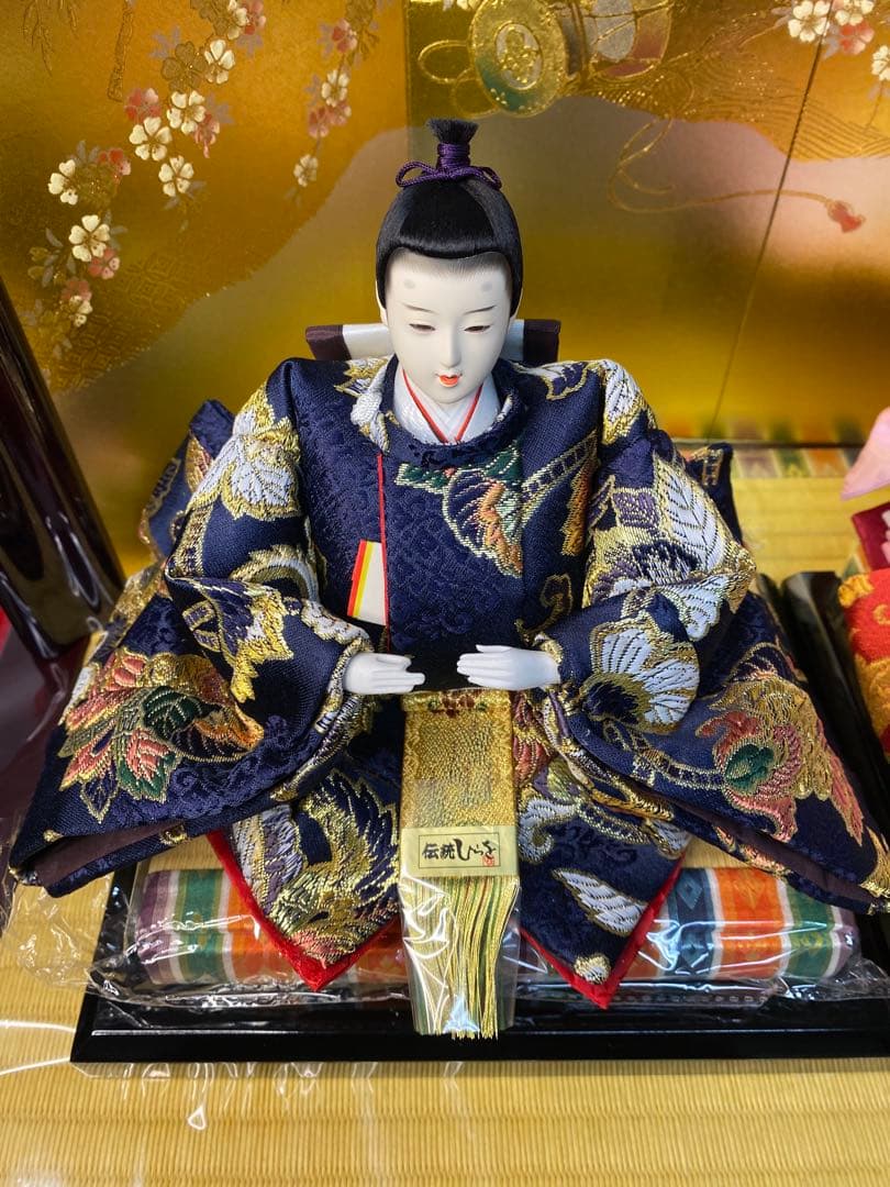 東京久月　雛人形　西陣織金蘭　オリジナル頭　収納親王飾り