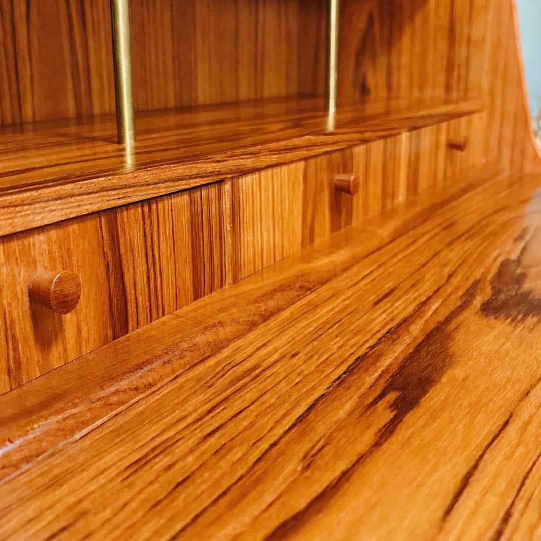 デンマーク　チーク材　ライティングビューロー　北欧家具　北欧ビンテージ