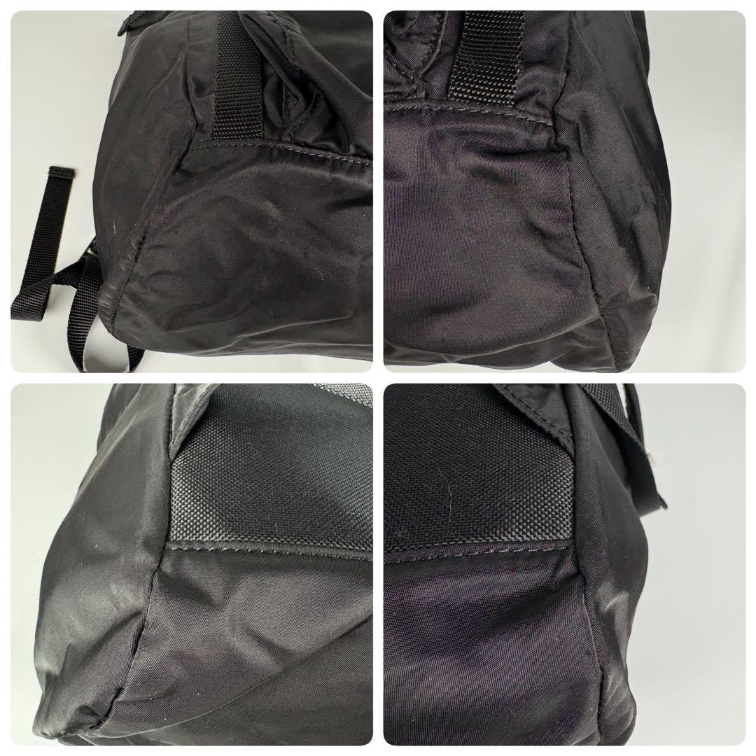PRADA プラダ V135 三角ロゴ　リュック バックパック 黒　大容量