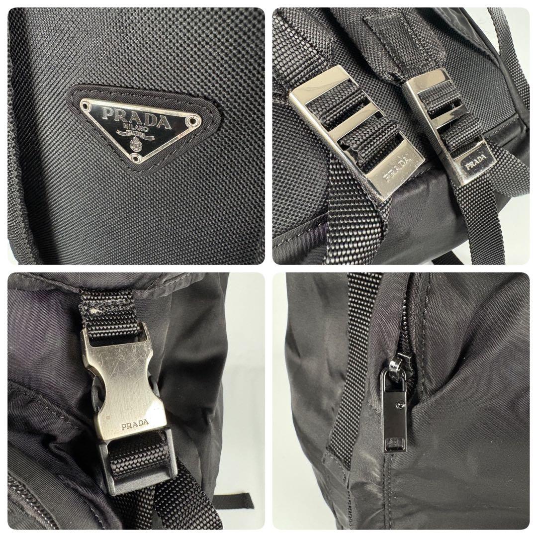 PRADA プラダ V135 三角ロゴ　リュック バックパック 黒　大容量