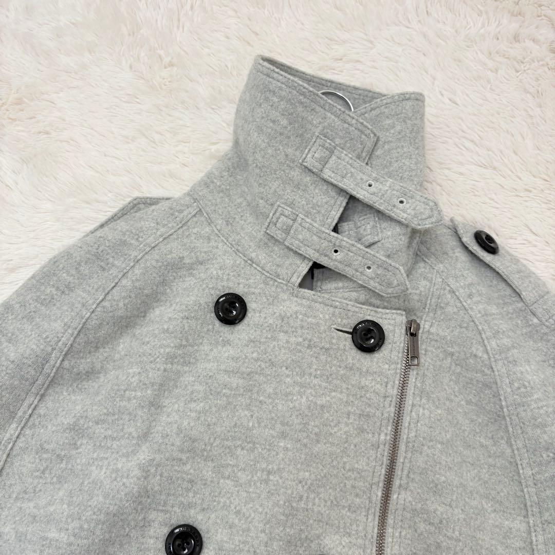 美品✨バーバリーロンドン　ケープコート　ポンチョ　ウール　Aライン　フリー