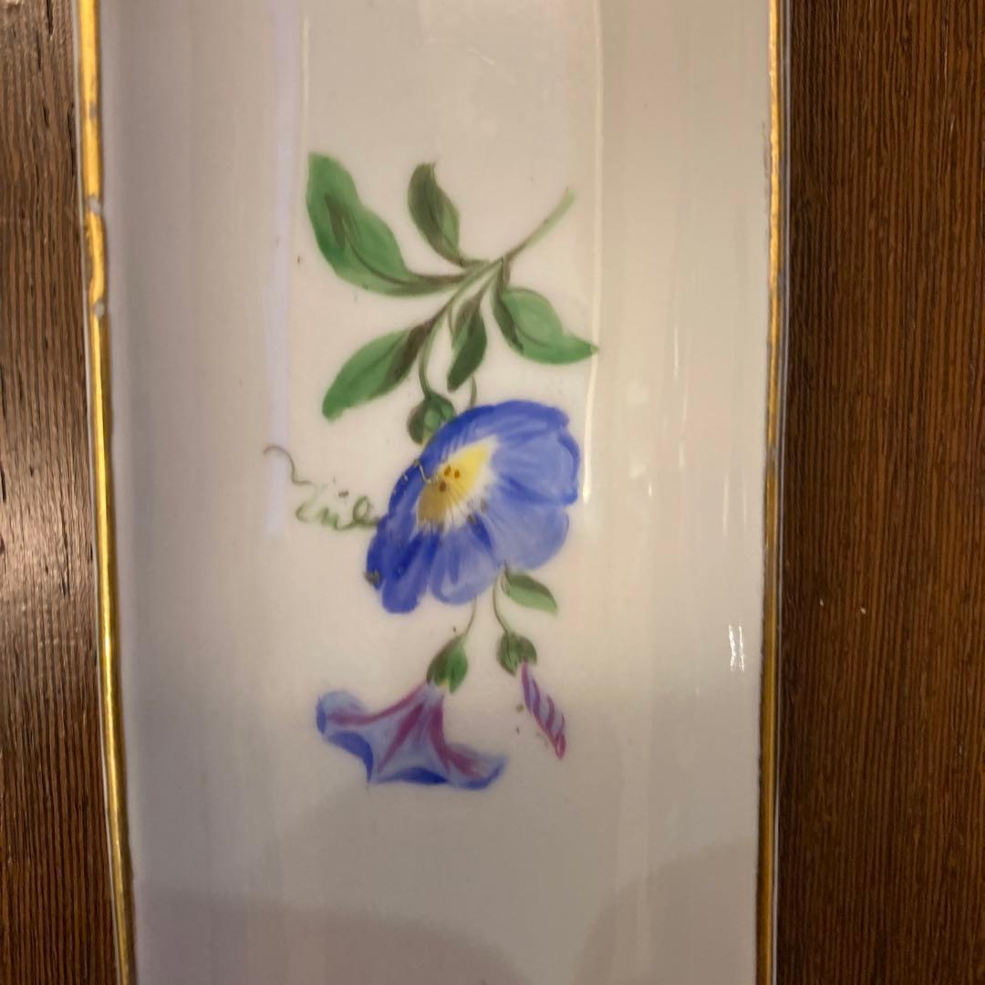 マイセン　ペン置き　トレイ　アンティーク　花柄