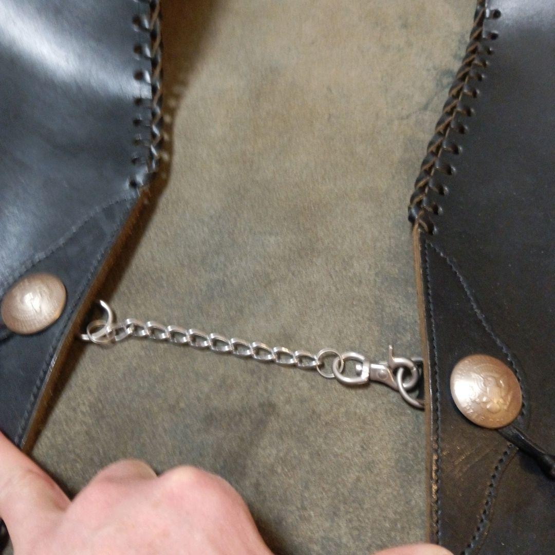 burny saddle leather-vest concho バーニー