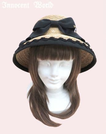 ❤InnocentWorld　Classy Ribbonハット　黒　新品未使用❤