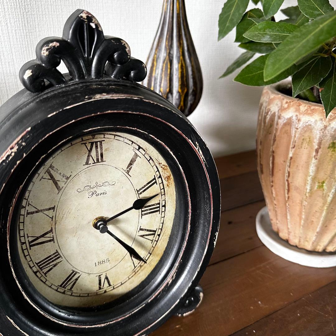 アンティーク風3点セット コンポート ケーキスタンド　置時計 キャンドルスタンド