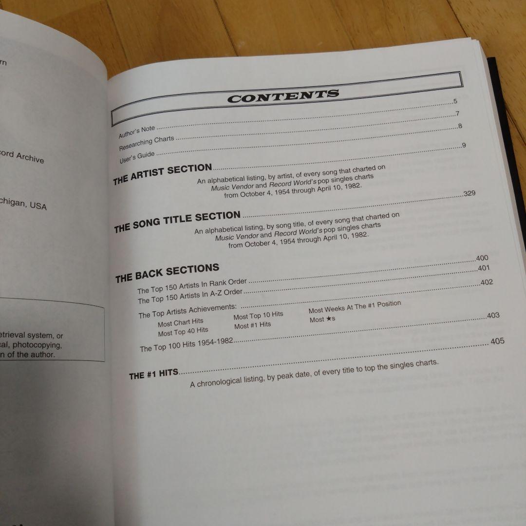 洋書 Joel Whitburn HIT RECORDS 1954 - 1982