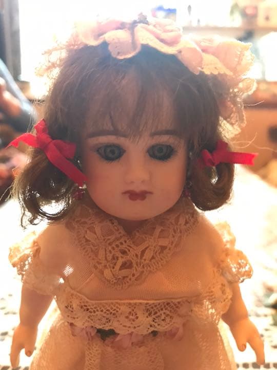 ハンドメイド ビスクドール➊ ドールスタンド付き