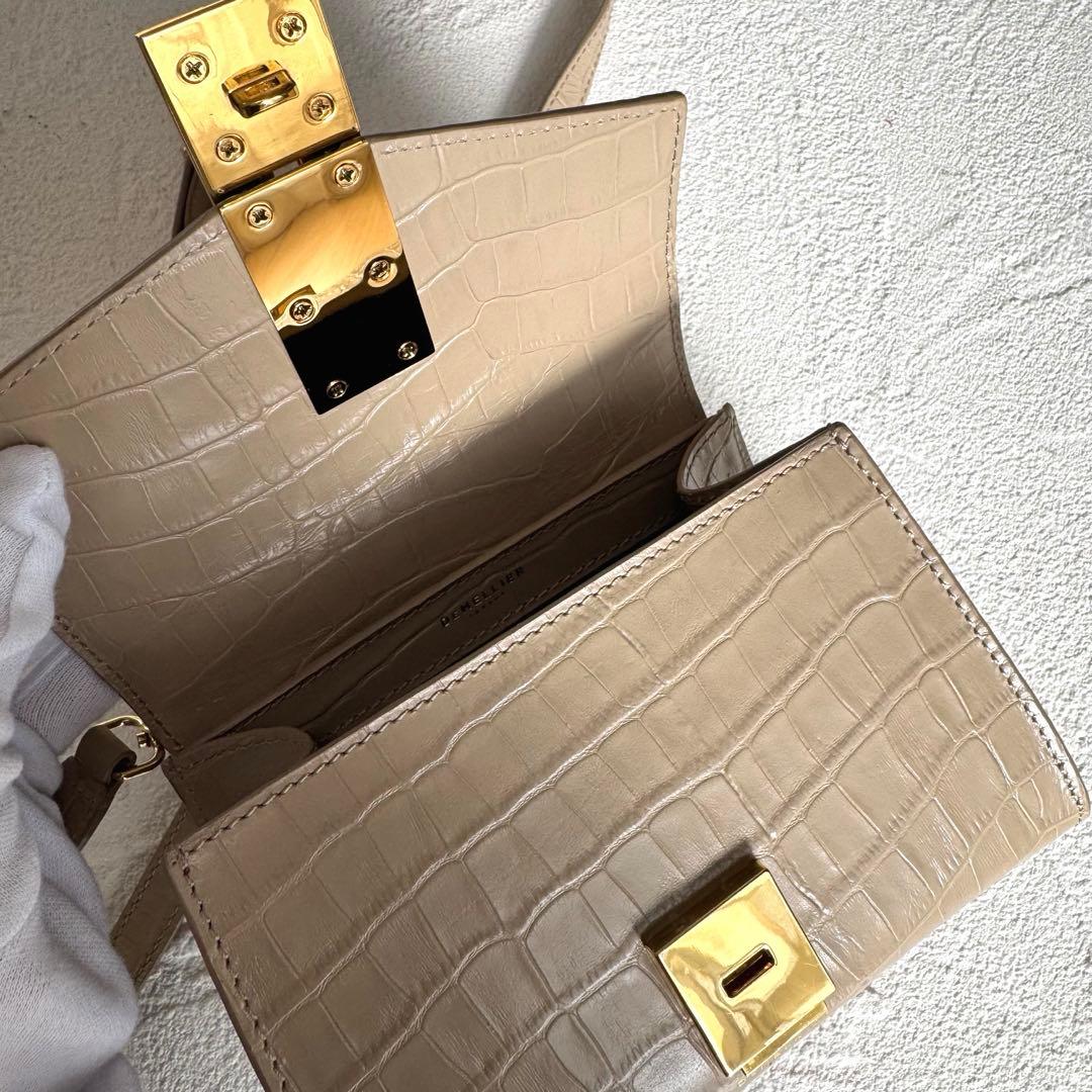 DEMELLIER ナノ モントリオール クロコ 2way ショルダーバッグ